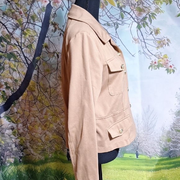 Joie Tan Blazer with Gold Accents - Picture 5 of 12